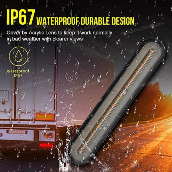 PK11415 For Universal Trailer Brake Stop Rear Flash Lamp Taillight Bar LED Sequential Flowing Turn Signal Truck LED Tail Lamp - Image 3