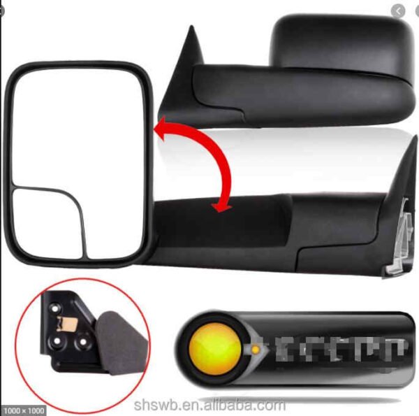 For Dodge Ram 1994-2001 PK10691 55156334AD Manual Truck Towing Mirror - Image 2