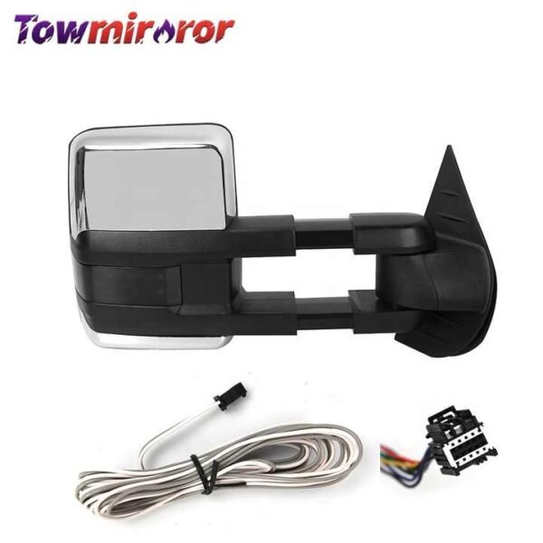 PK11604 For 07-13 Silverado GMC Sierra Chrome Power Heated GM1320407 GM1321407 Low Price LED Turn Signal Towing Mirrors