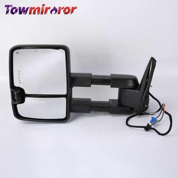 PK11608 Tow Mirrors For 03-06 Chevy Silverado GMC Sierra GM1320411 Chrome Power Heated Smoke LED Signals Tow Side Mirror