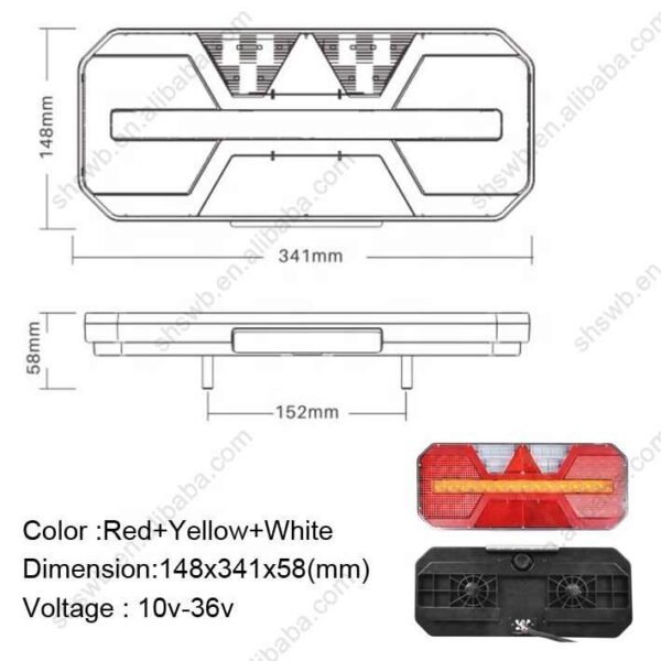 PK10669 For Universal Trailer Vehicle Sequential Flowing Turn Signal Side Marker Lamp Rear Combination Lamp Tail Light - Image 4