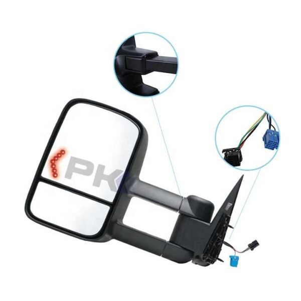 PK10673 New Door Mirror Assembly For Silverado Sierra GMC Pickup Trailer Tow Extended CADILLAC ESCALADE 2003-2006 GM1320355 - Image 3