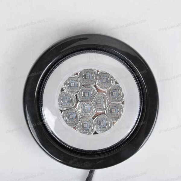 PK10717 For Universal Truck Trailer Red&Yellow 12-36V Brake Stop Turn Signal Running Parking Lights Led Round Rear Tail Light - Image 5