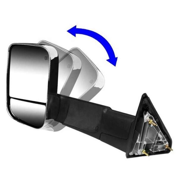 PK11607 For 2009-18 Dodge Ram 1500 2500 3500 55372071AH 55372071AF Pair Chrome Power Heated w Temperature Sensor Tow Mirrors - Image 4