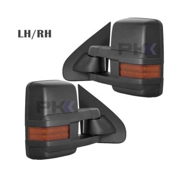 PK10664 GM1320354 Towing Mirror for 2007-2013 Chevy Silverado 1500 Textured Telescopic Folding Heated Left Door Mirror