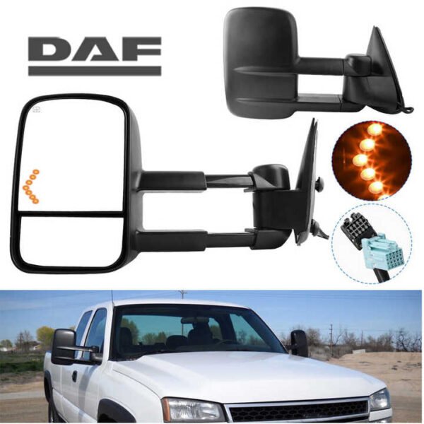 Power Heated LED Signals Tow Mirrors for 03-06 Chevy Silverad 1500/2500/HD/3500 - Image 2