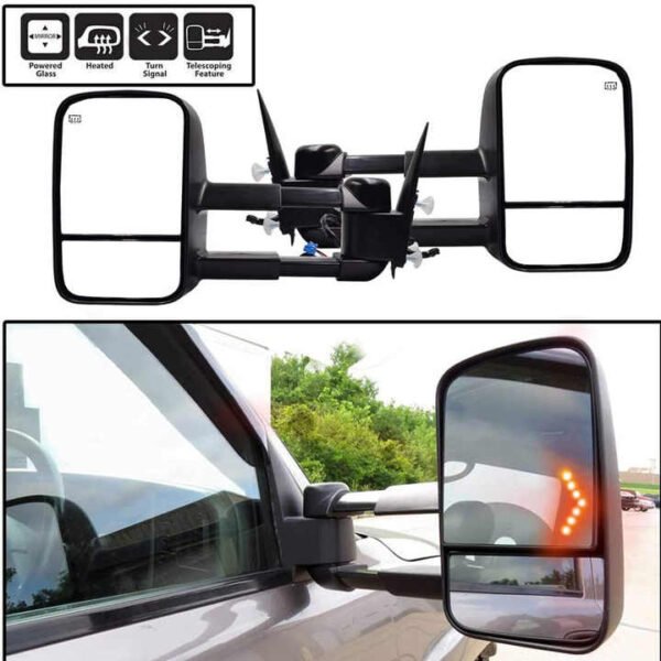 Side Mirrors Fit Chevy/GMC/Cadillac Silverado Sierra Avalanche Suburban Tahoe Yukon XL Escalade EXT ESV - Image 2