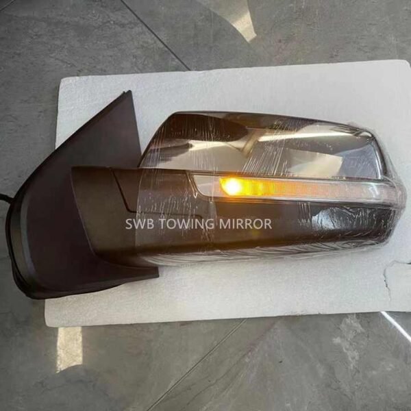 For Chevrolet Silverado GMC Serria 2014-2018 Puddle light Power folding w LED Turn Signal Light Powered Towing Mirror black - Image 5