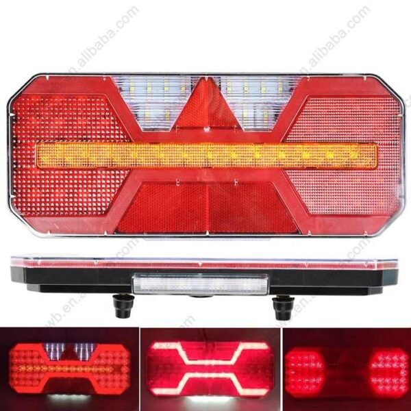 PK10669 For Universal Trailer Vehicle Sequential Flowing Turn Signal Side Marker Lamp Rear Combination Lamp Tail Light - Image 2