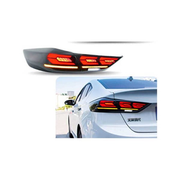 AmeriLite Smoke LED Bar Replacement Brake Tail lights Set For Hyundai Elantra - Image 2